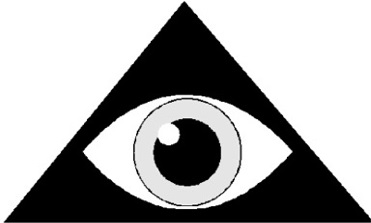 Dreieck mit Auge als Zeichen für den dreifaltigen Gott der Christenheit