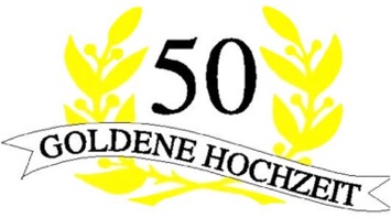Grafik: Goldene Hochzeit