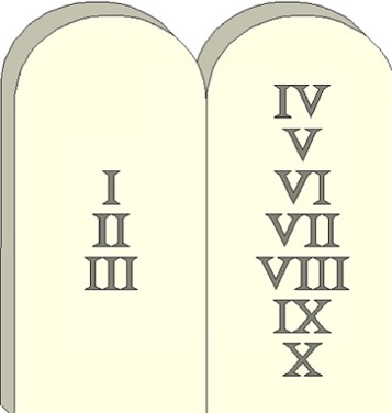 Steintafeln mit den 10 Geboten
