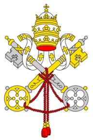 Die gekreuzten Schlüssel in der Flagge des Vatikanstaats