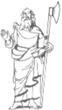 Apostel Matthäus mit Hellebarde