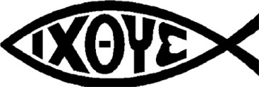 Fisch mit Inschrift: ICHTHYS