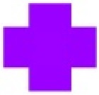 Kreuz in liturgischer Farbe violett
