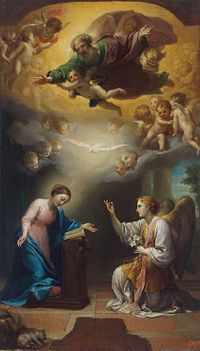 Der Erzengel Gabriel verkündet der Maria Jesu Geburt - Gemälde